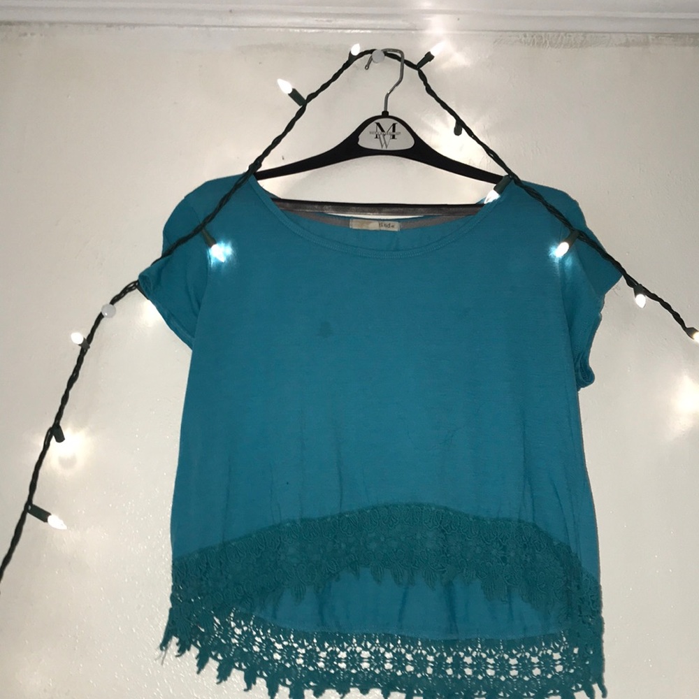 high low laced shirt
